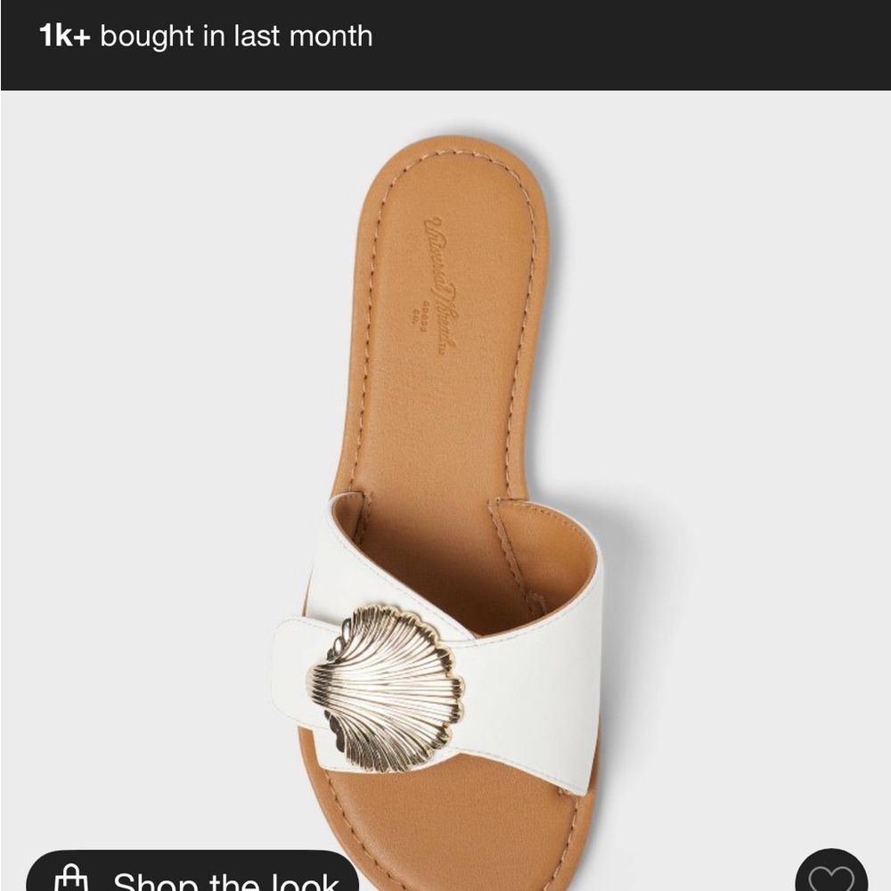 Universal Thread Women's Sandals with Shell Detail - Picture 3 of 3